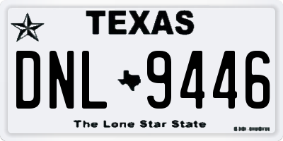 TX license plate DNL9446