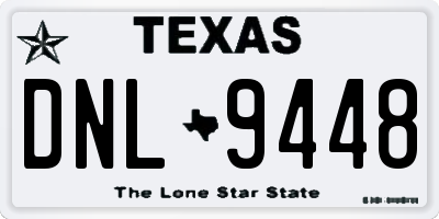 TX license plate DNL9448