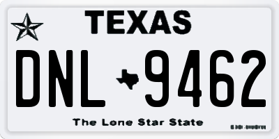 TX license plate DNL9462