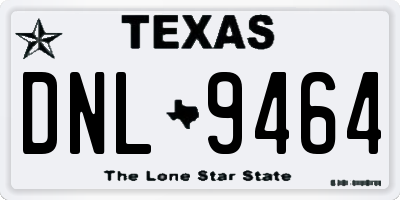 TX license plate DNL9464