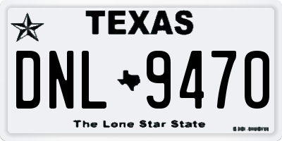 TX license plate DNL9470