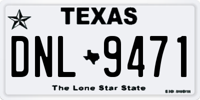 TX license plate DNL9471