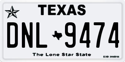 TX license plate DNL9474