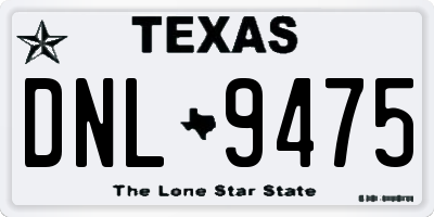 TX license plate DNL9475