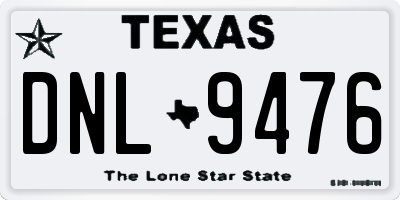 TX license plate DNL9476