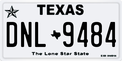 TX license plate DNL9484