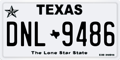 TX license plate DNL9486