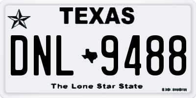 TX license plate DNL9488