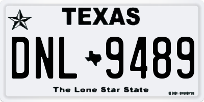 TX license plate DNL9489
