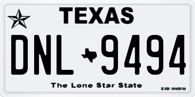 TX license plate DNL9494
