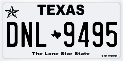 TX license plate DNL9495