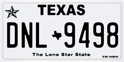 TX license plate DNL9498