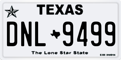 TX license plate DNL9499