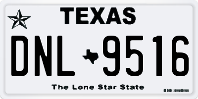 TX license plate DNL9516