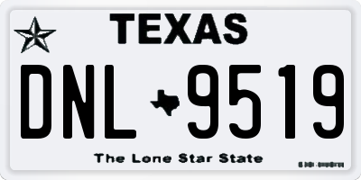 TX license plate DNL9519
