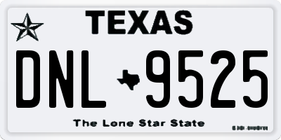 TX license plate DNL9525