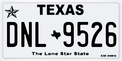 TX license plate DNL9526