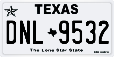 TX license plate DNL9532