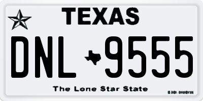 TX license plate DNL9555