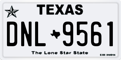 TX license plate DNL9561
