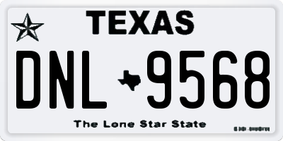 TX license plate DNL9568