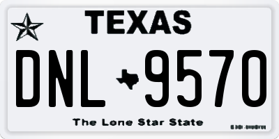 TX license plate DNL9570