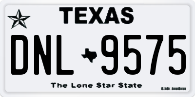 TX license plate DNL9575
