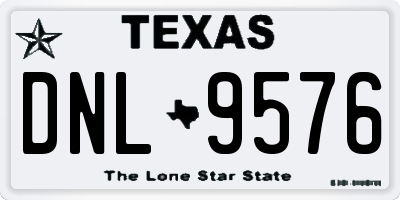 TX license plate DNL9576