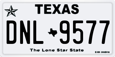 TX license plate DNL9577