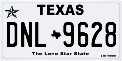 TX license plate DNL9628