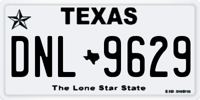 TX license plate DNL9629