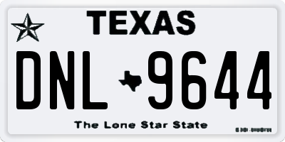 TX license plate DNL9644