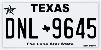 TX license plate DNL9645