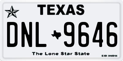 TX license plate DNL9646
