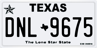 TX license plate DNL9675