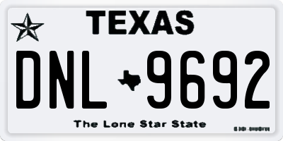 TX license plate DNL9692