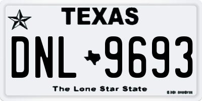 TX license plate DNL9693