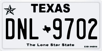 TX license plate DNL9702