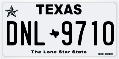 TX license plate DNL9710