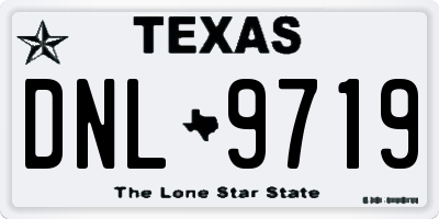 TX license plate DNL9719