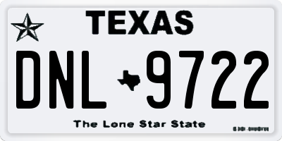TX license plate DNL9722