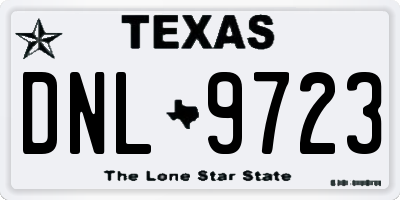 TX license plate DNL9723