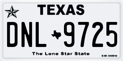 TX license plate DNL9725
