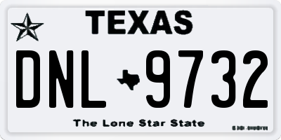 TX license plate DNL9732