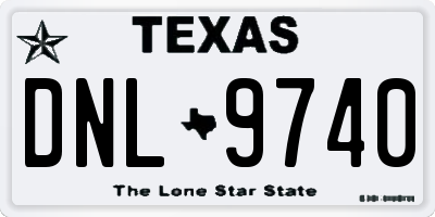 TX license plate DNL9740