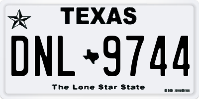 TX license plate DNL9744