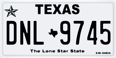 TX license plate DNL9745