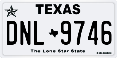 TX license plate DNL9746