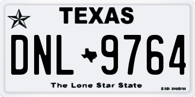 TX license plate DNL9764