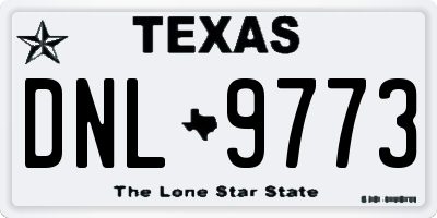 TX license plate DNL9773